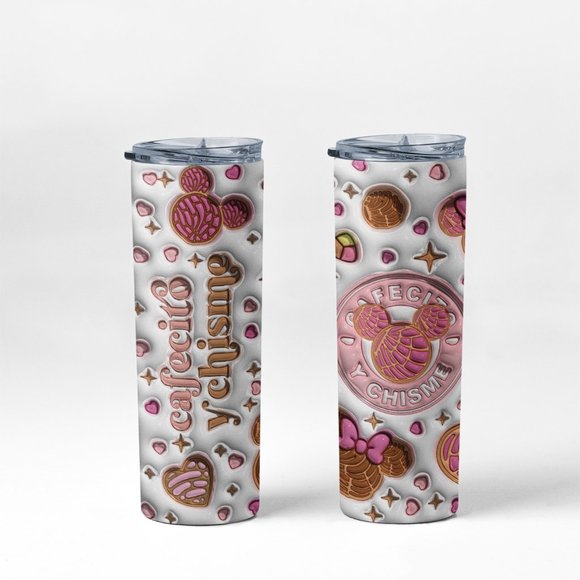 20oz Insulated Tumbler, Cafecito y Chisme, Spanish, Cute - Picture 5 of 8